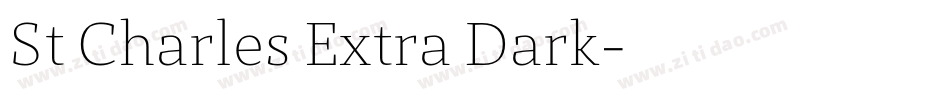 St Charles Extra Dark字体转换